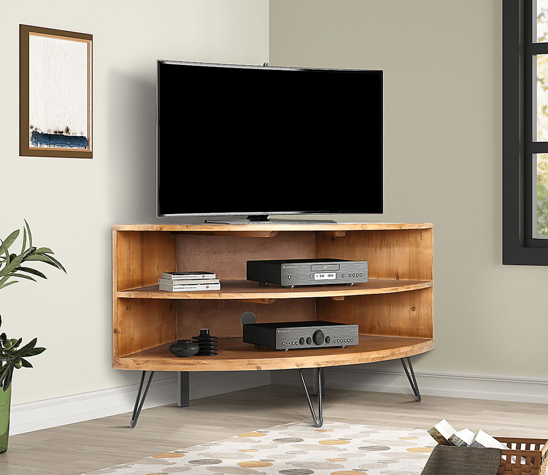 Felinan Brown Corner TV Console - Image 7