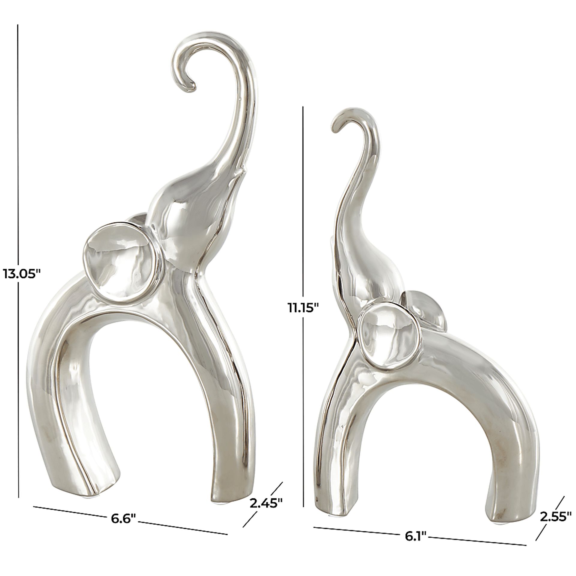 Felosu Silver Sculpture, Set of 2 - Image 7