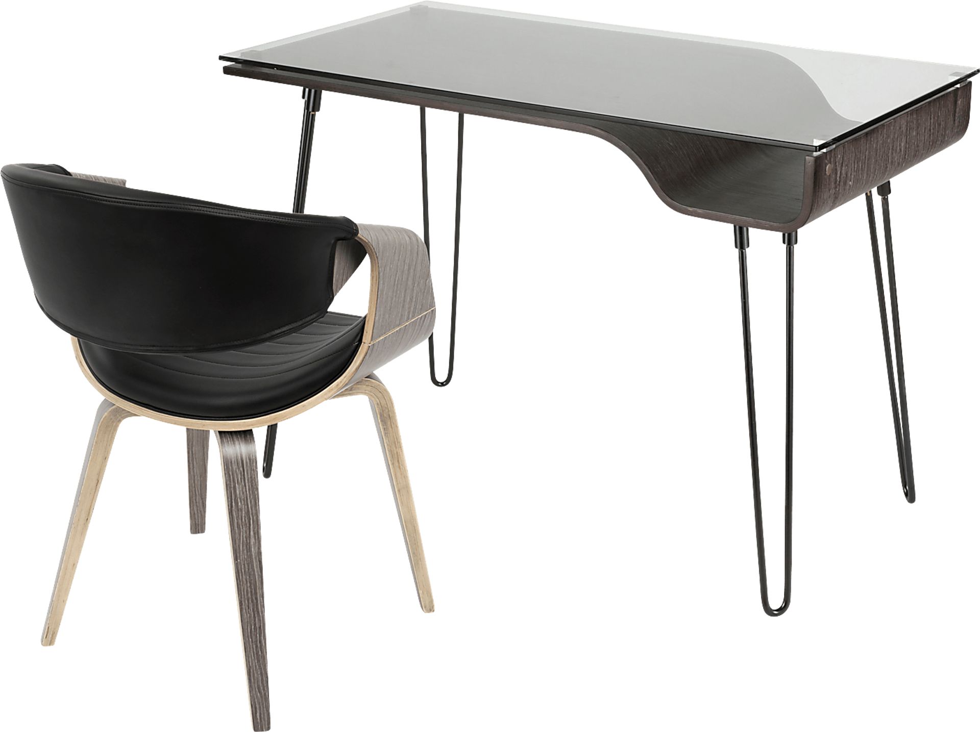 Felton Gray Desk and Chair - Image 2