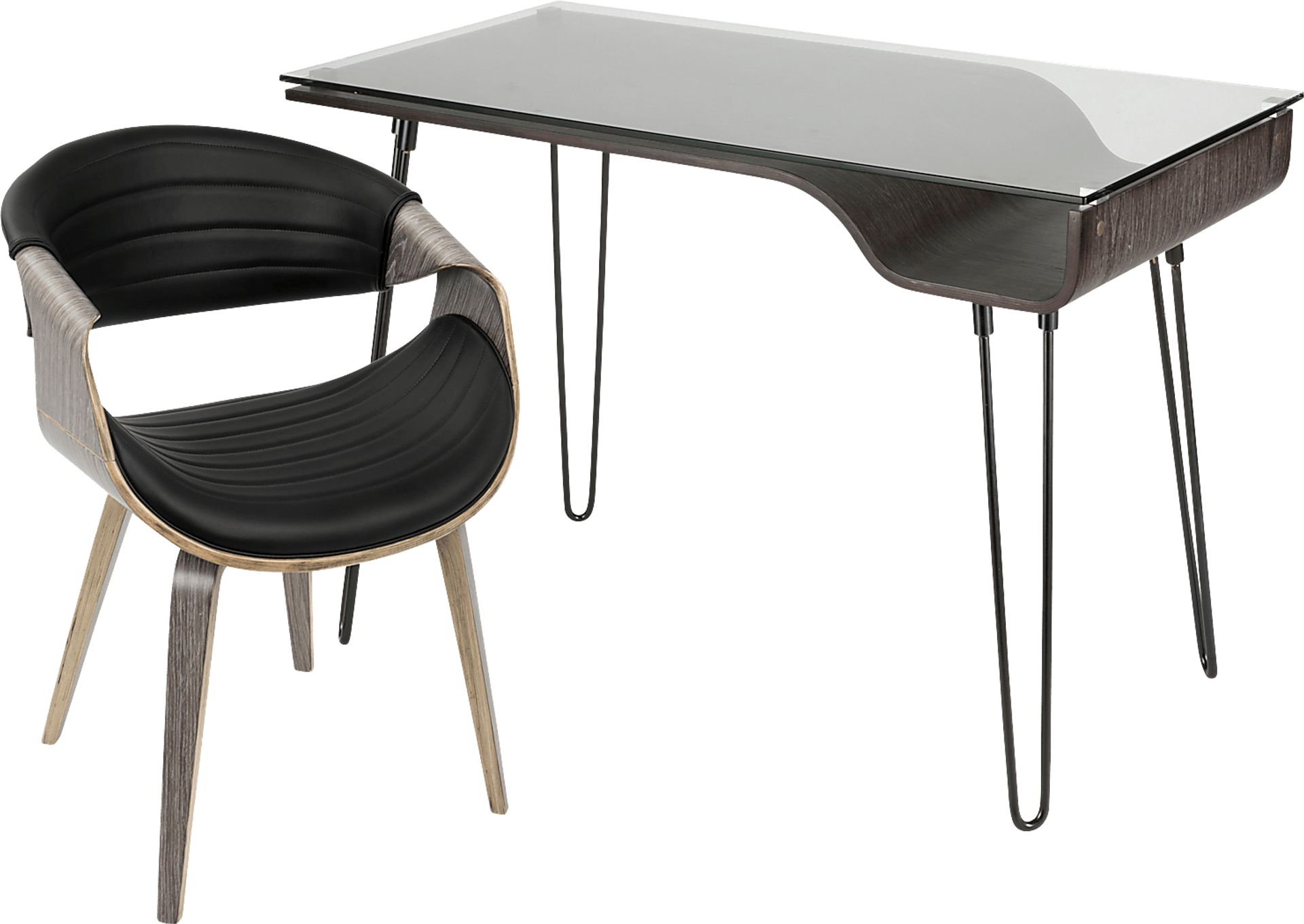 Felton Gray Desk and Chair - Image 1