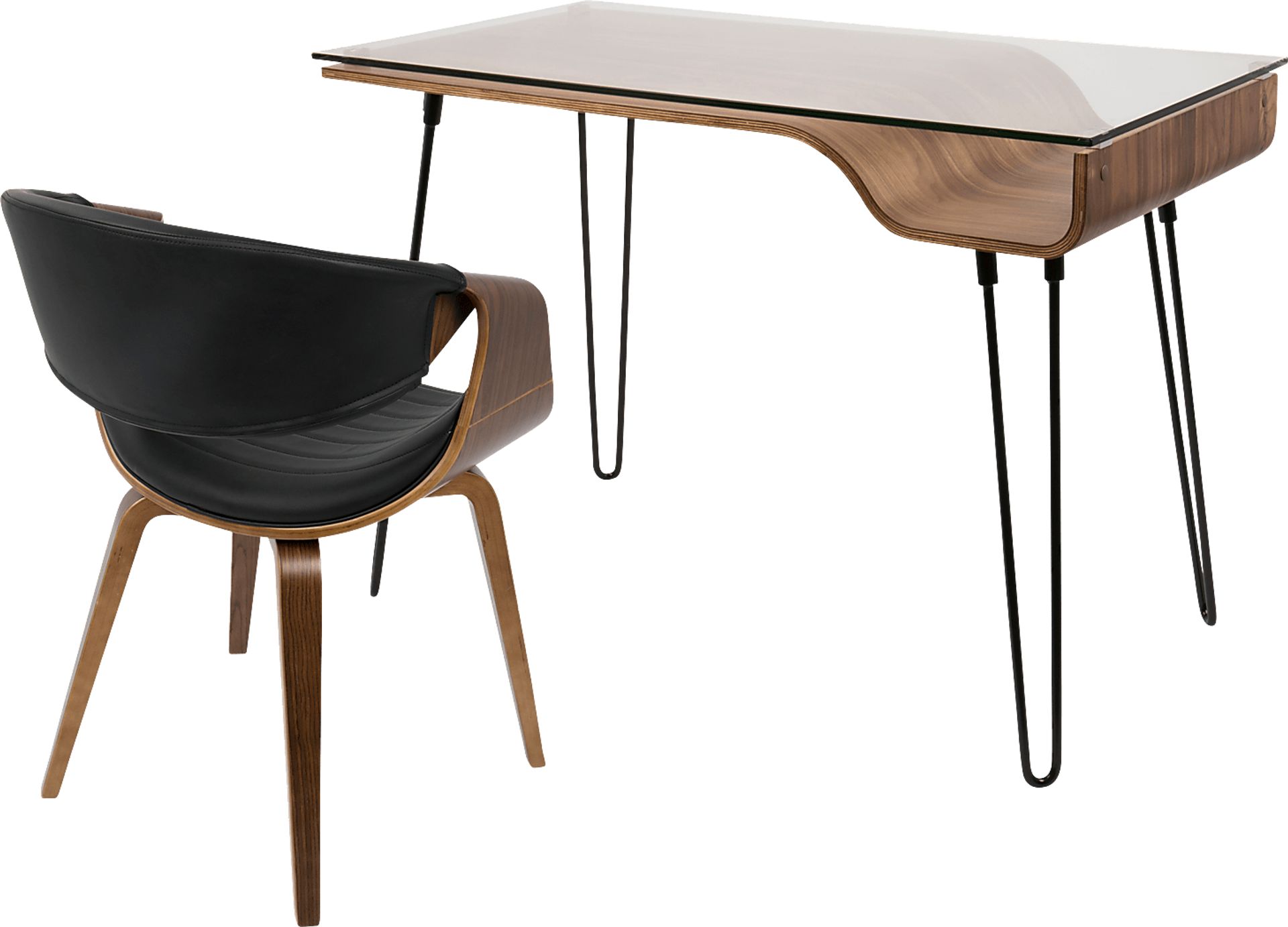Felton Walnut Desk and Chair - Image 2