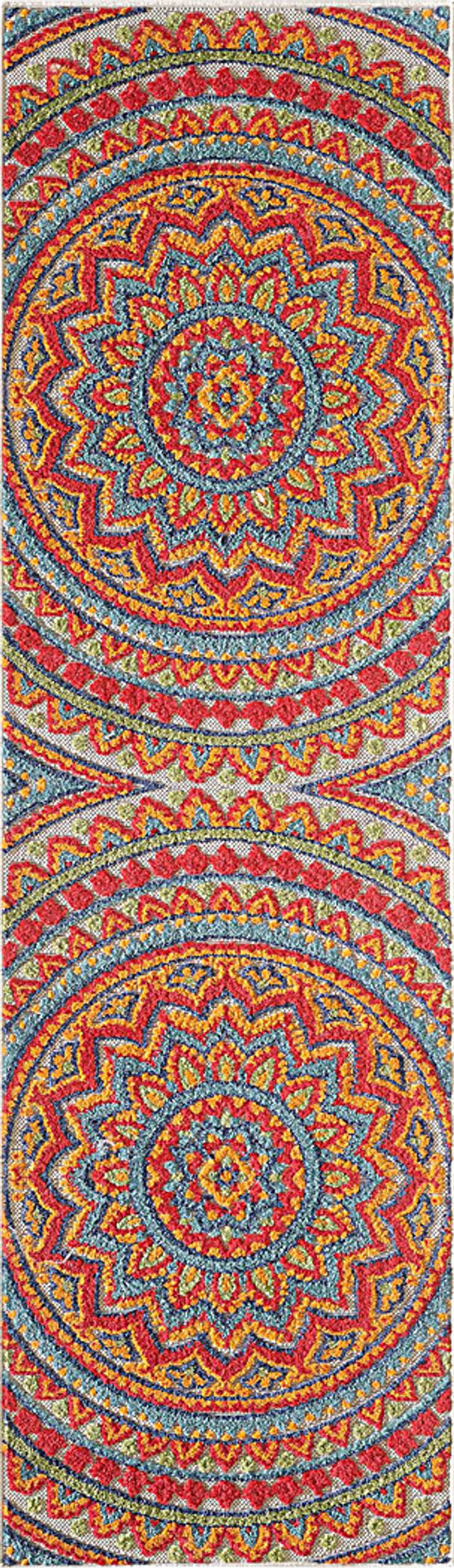 Femi Multi 2'2 x 7'6 Indoor/Outdoor Runner - Thumbnail - Image 1