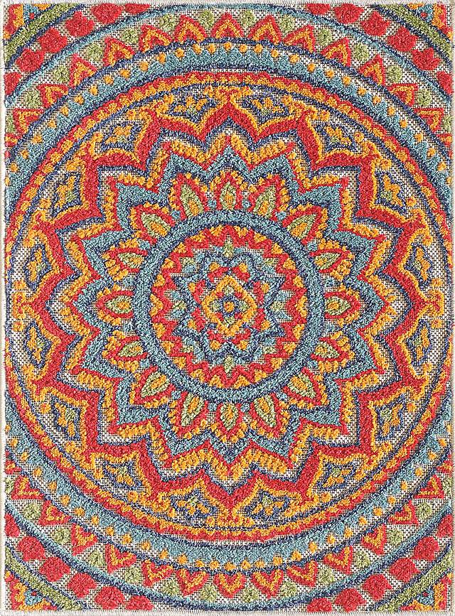 Femi Multi 7'10 x 9'10 Indoor/Outdoor Rug - Thumbnail - Image 4