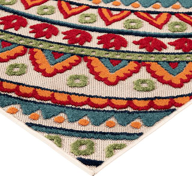 Femi Multi 7'10 x 9'10 Indoor/Outdoor Rug - Thumbnail - Image 7