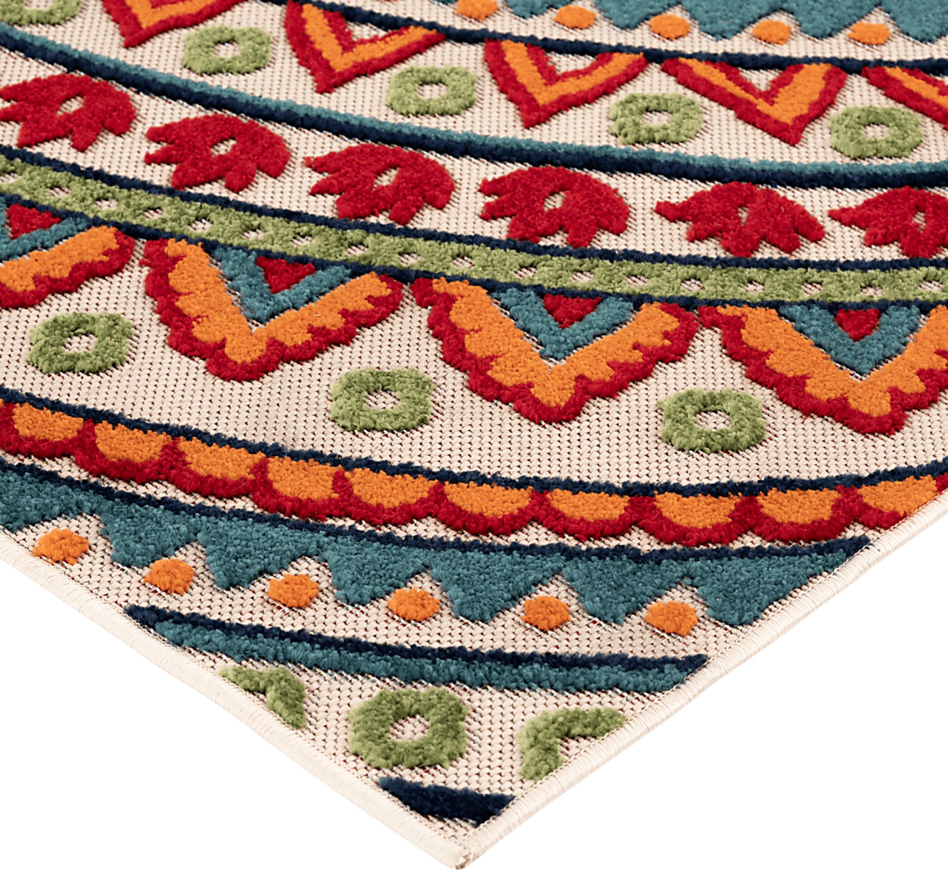 Femi Multi 7'10 x 9'10 Indoor/Outdoor Rug - Image 7