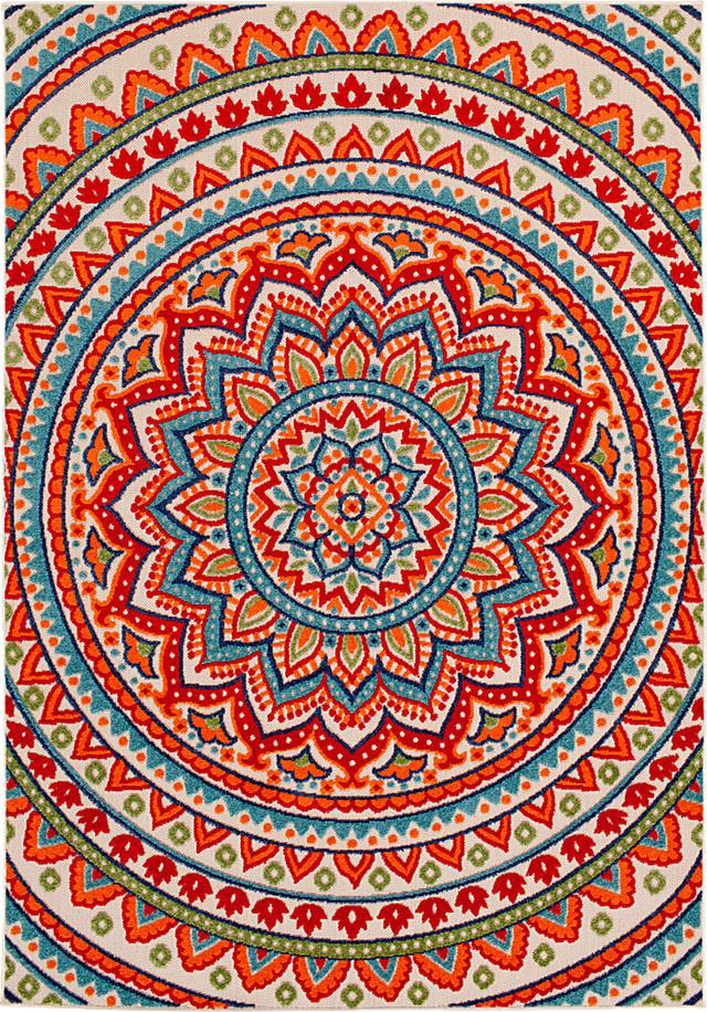 Femi Multi 7'10 x 9'10 Indoor/Outdoor Rug - Thumbnail - Image 1
