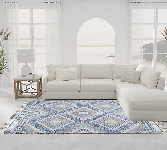 Fenbei Blue 5' x 7' Rug - Thumbnail - Image 2