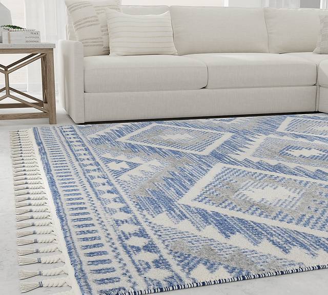 Fenbei Blue 5' x 7' Rug - Thumbnail - Image 5