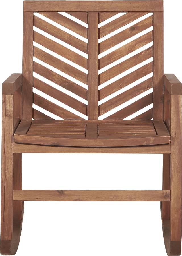Fencerow Brown Outdoor Rocking Chair - Thumbnail - Image 2