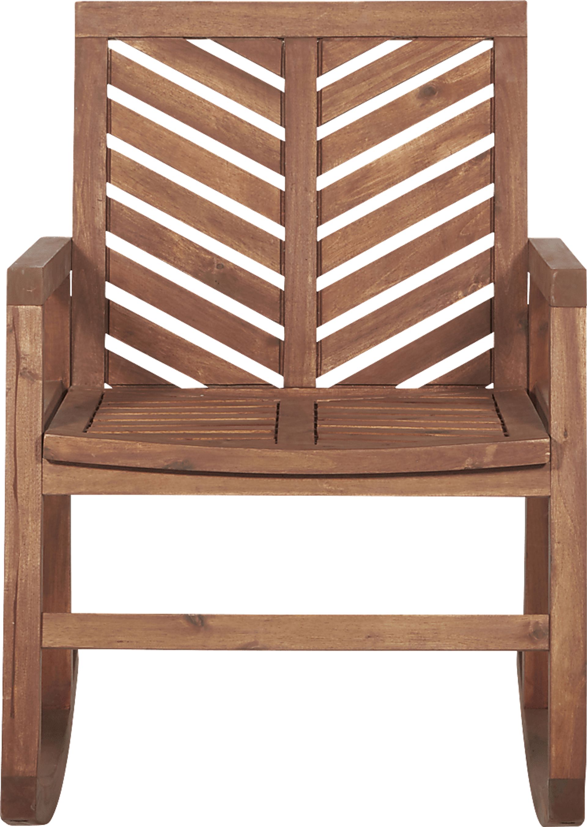 Fencerow Brown Outdoor Rocking Chair - Image 2
