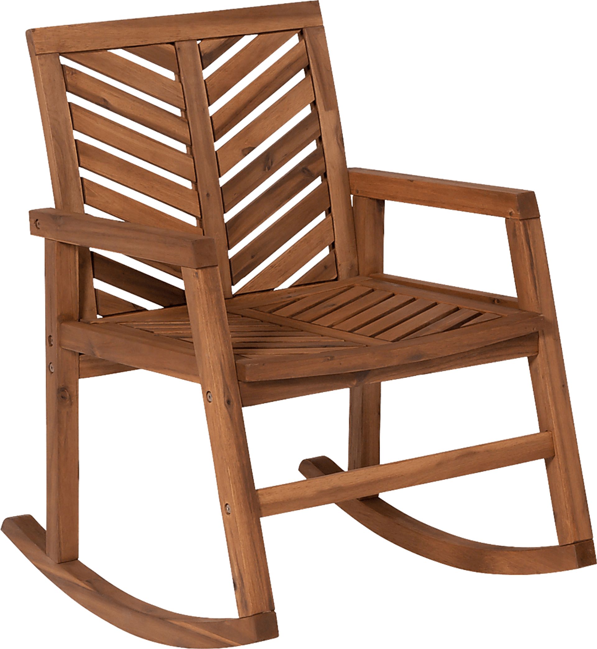 Fencerow Brown Outdoor Rocking Chair - Image 1