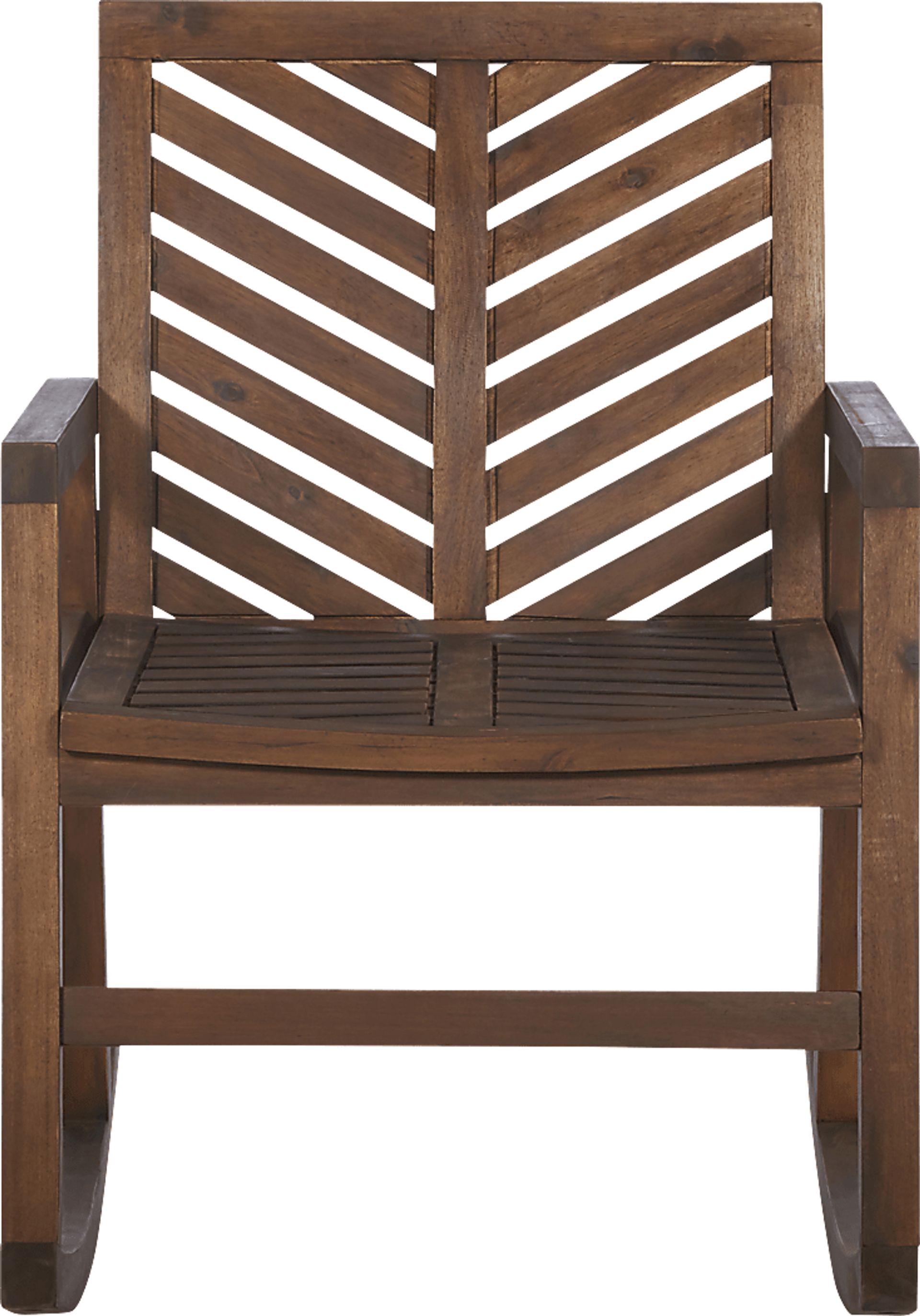 Fencerow Dark Brown Outdoor Rocking Chair - Image 2