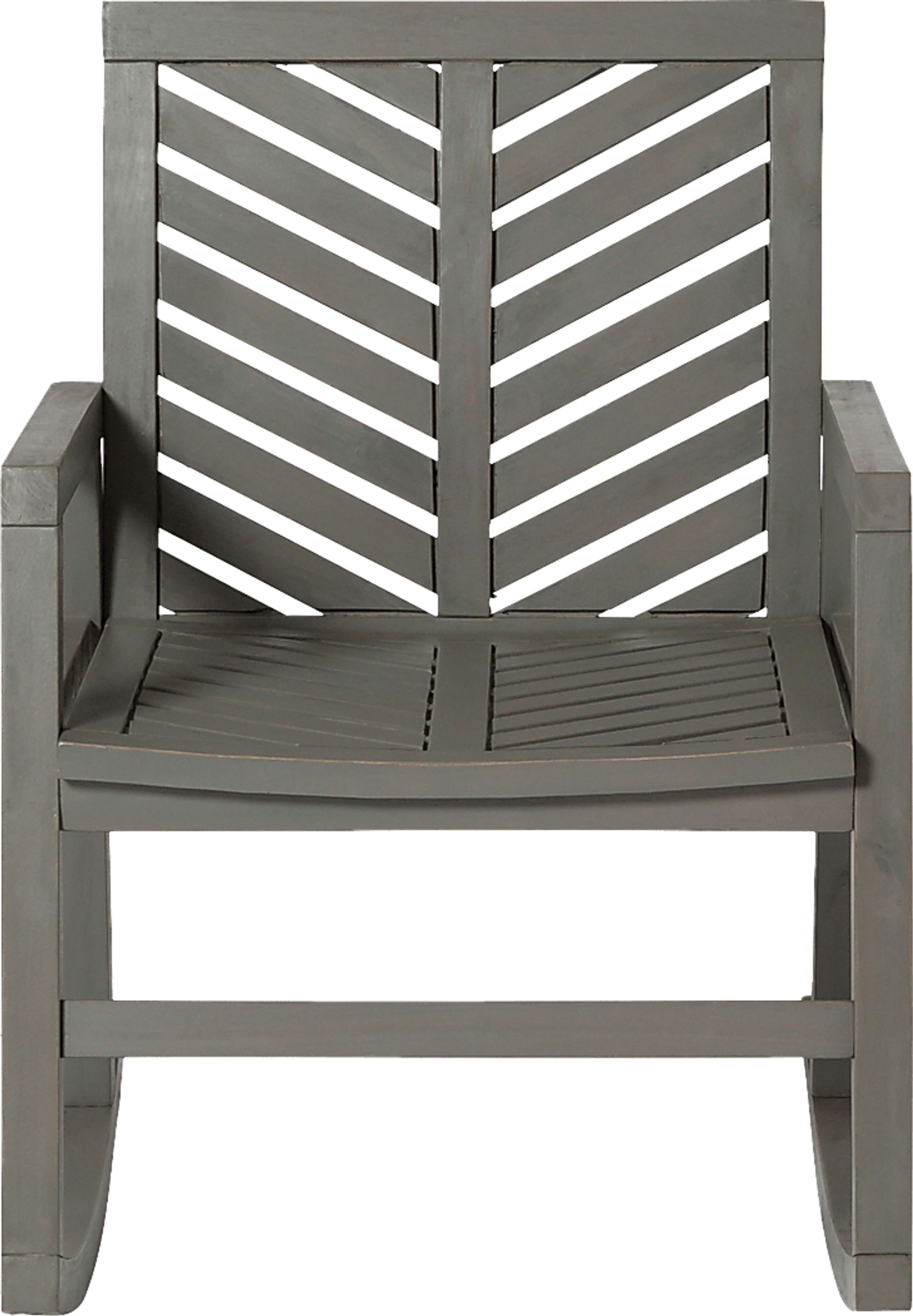Fencerow Gray Outdoor Rocking Chair - Image 2
