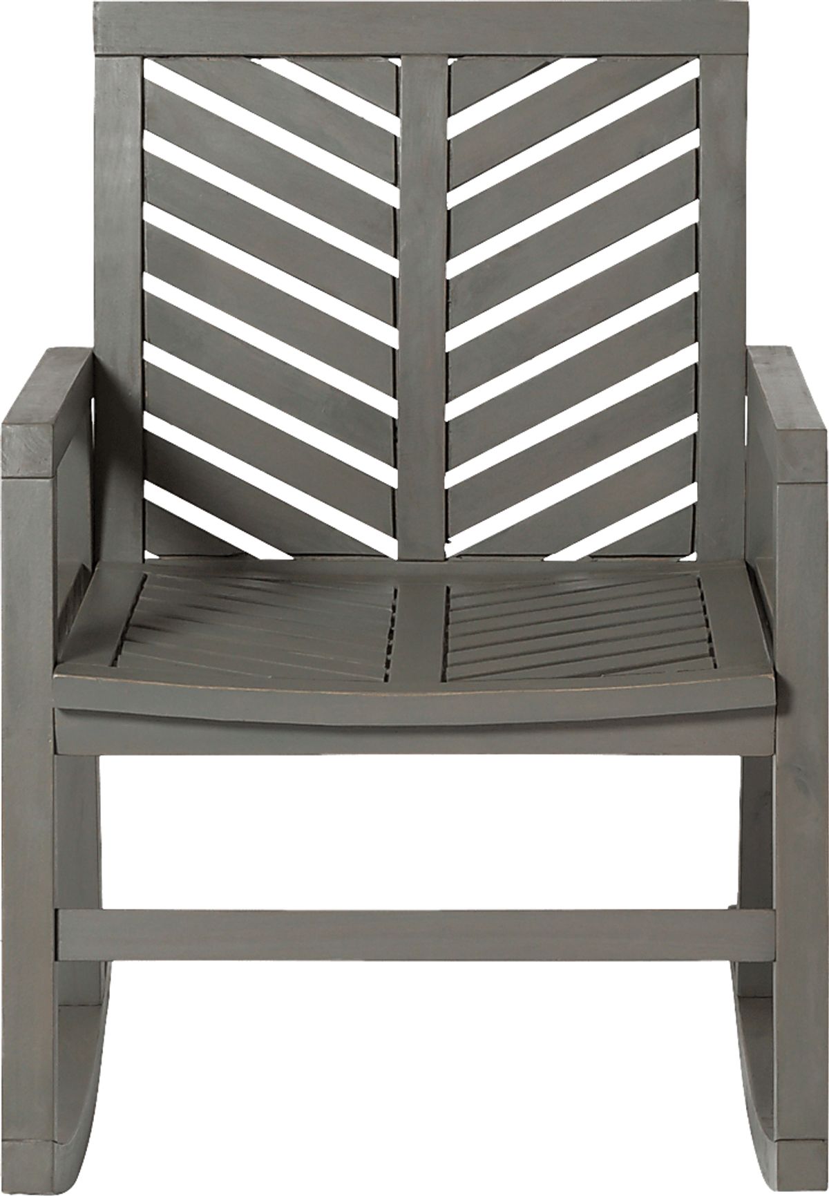 Fencerow Gray Wood Outdoor Rocking Chair | Rooms to Go