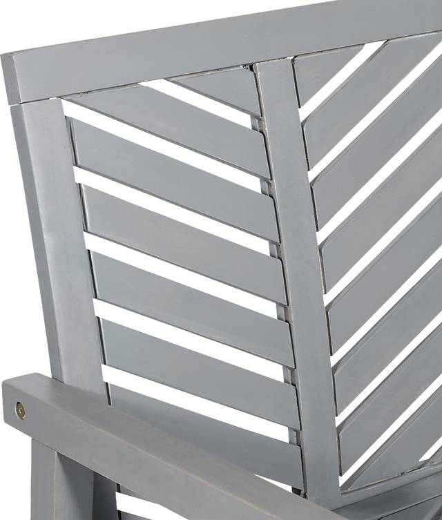 Fencerow Gray Outdoor Rocking Chair - Thumbnail - Image 4