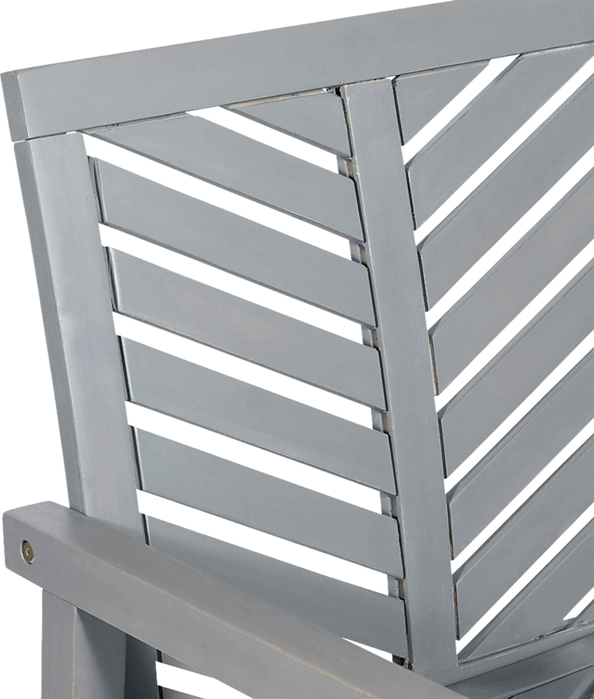 Fencerow Gray Outdoor Rocking Chair - Image 4