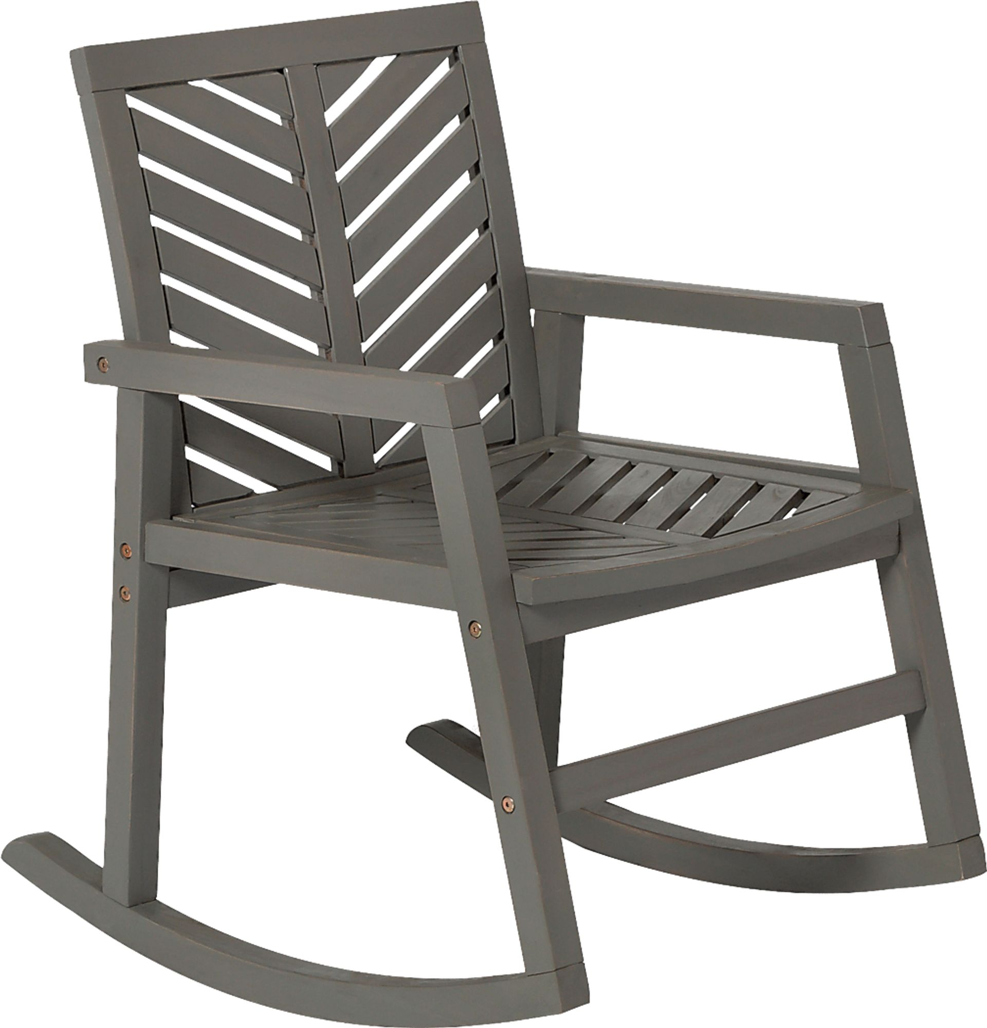 Fencerow Gray Outdoor Rocking Chair - Image 1