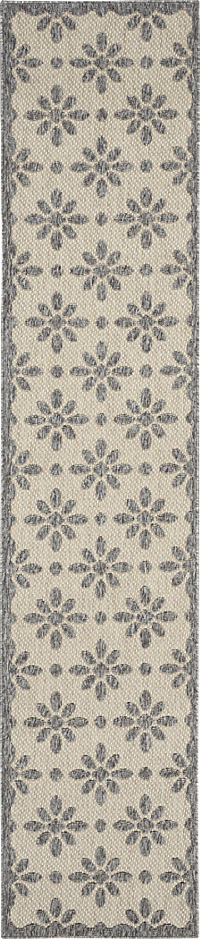 Fennie Cream 2'2 x 7'6 Runner Indoor/Outdoor Rug - Thumbnail - Image 1