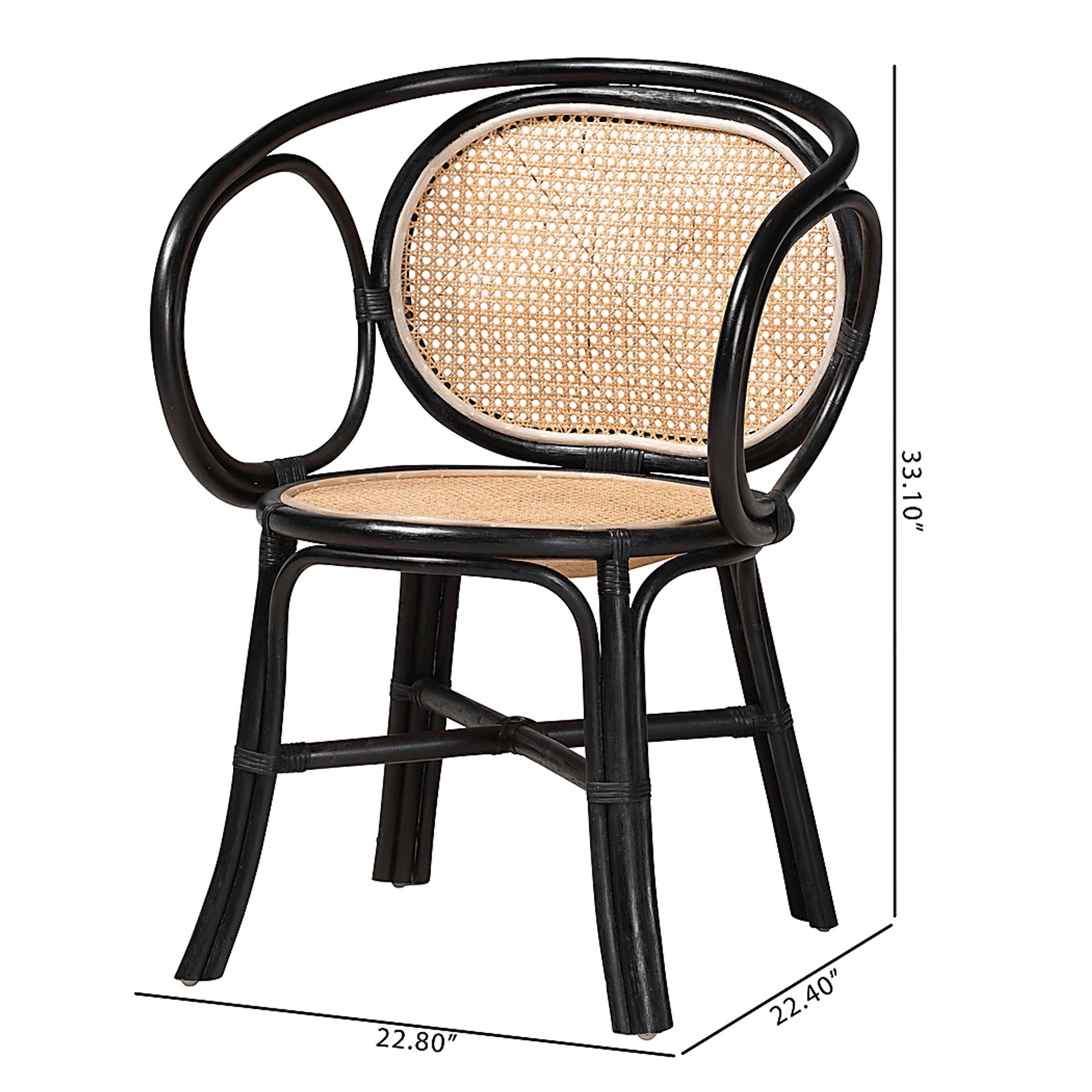 Fenno Black Arm Chair - Image 10