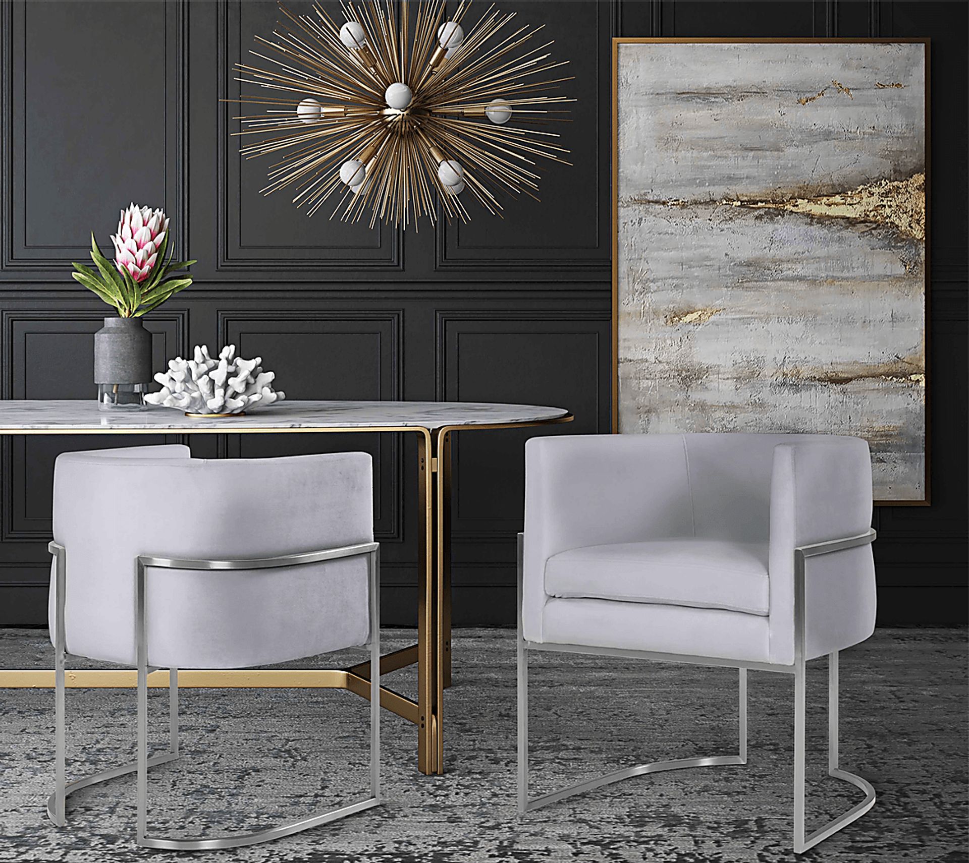 Fera Leah I Gray Arm Chair - Image 6