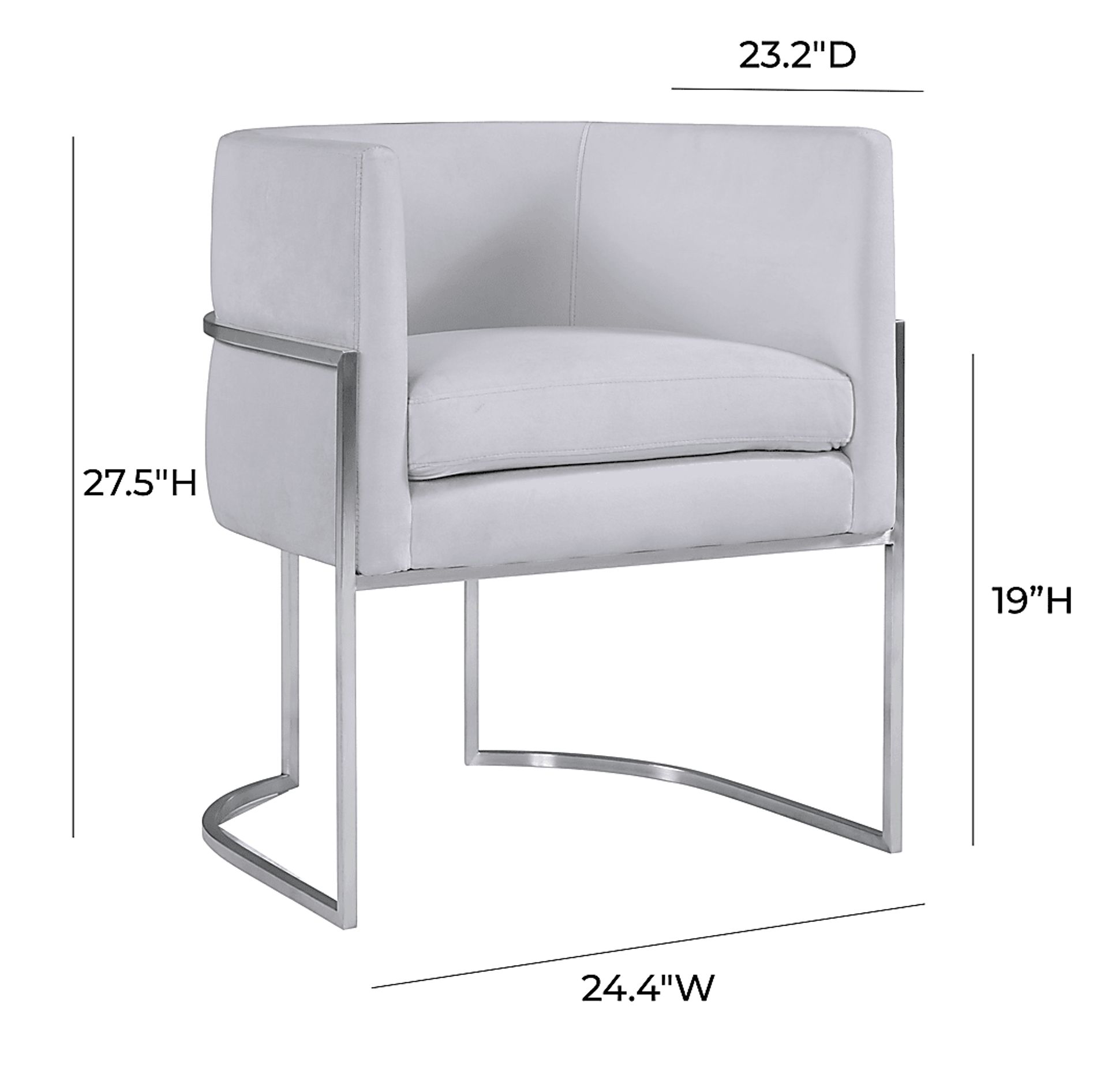 Fera Leah I Gray Arm Chair - Image 7