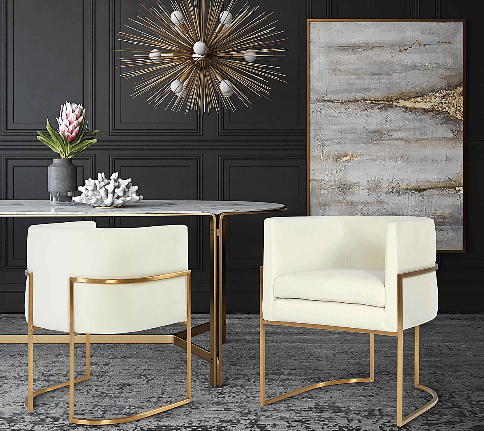 Fera Leah II Cream Arm Chair - Image 6