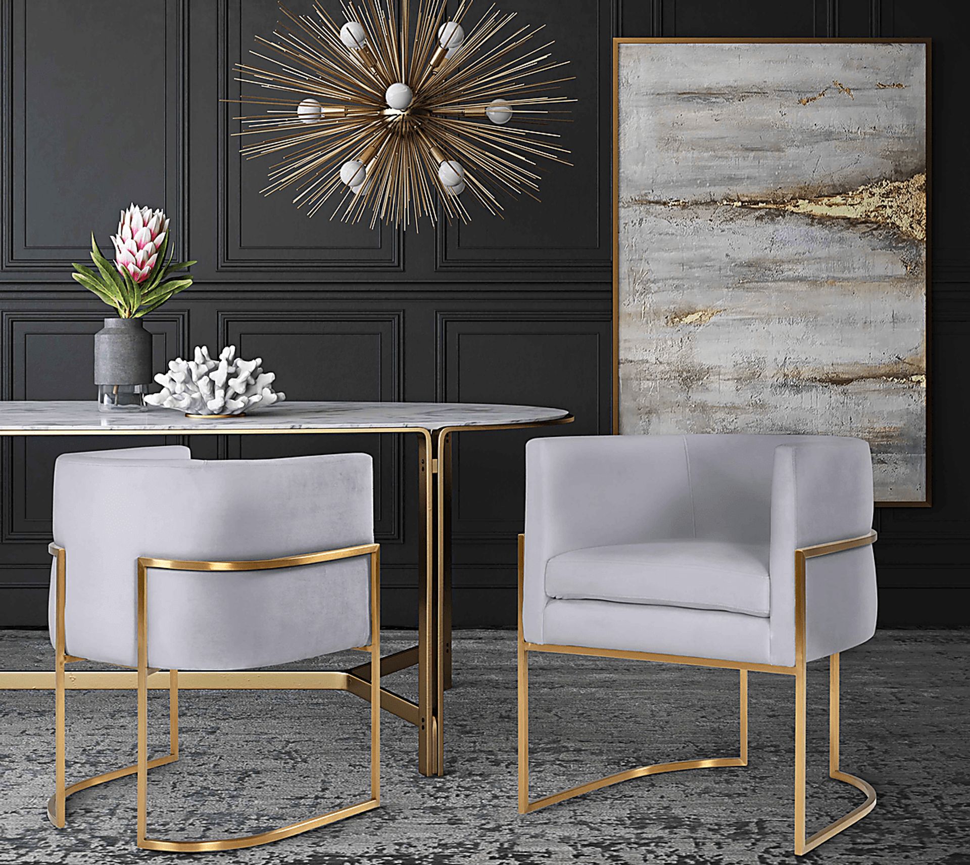 Fera Leah II Gray Arm Chair - Image 6