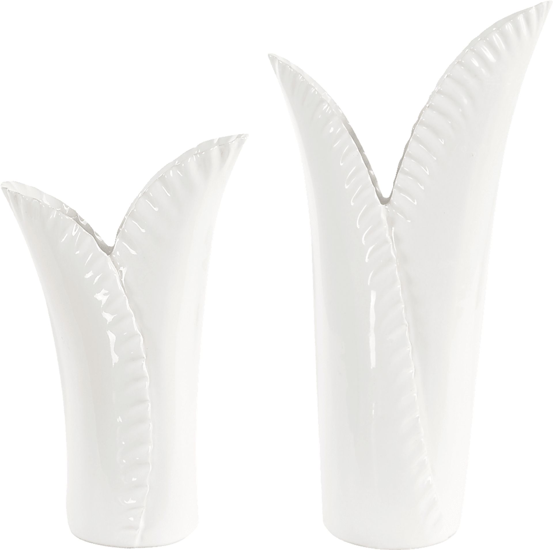 Ferda White Vase, Set Of 2 | Rooms to Go