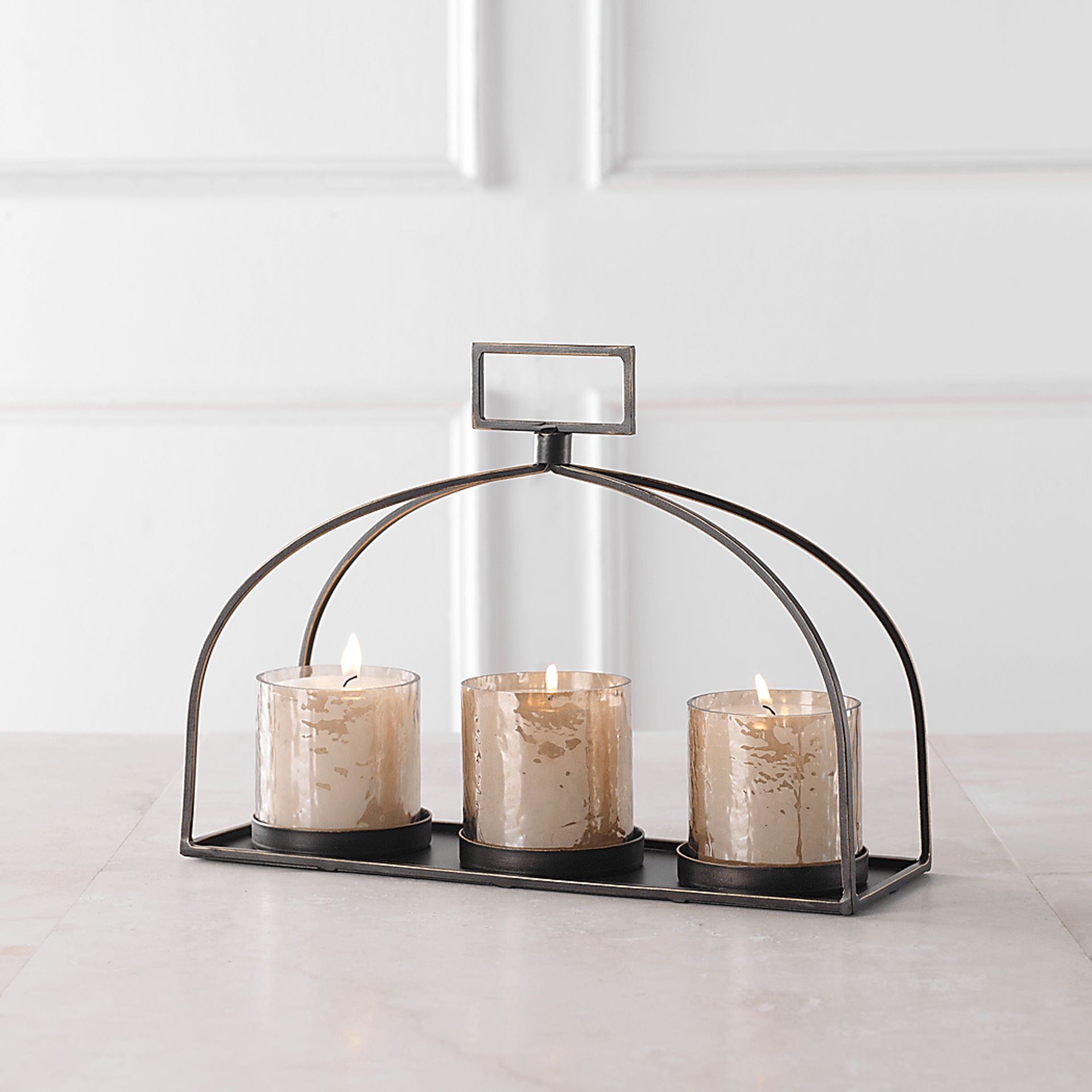 Ferdinard Bronze Triple Candle Holder - Image 2