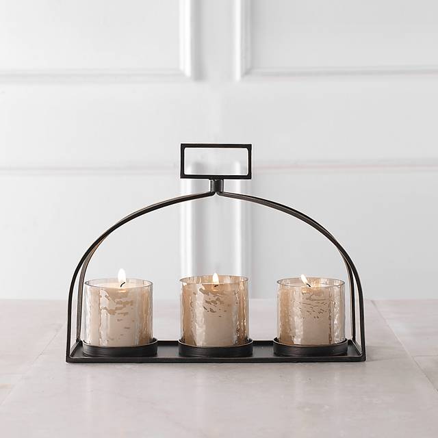 Ferdinard Bronze Triple Candle Holder - Thumbnail - Image 3
