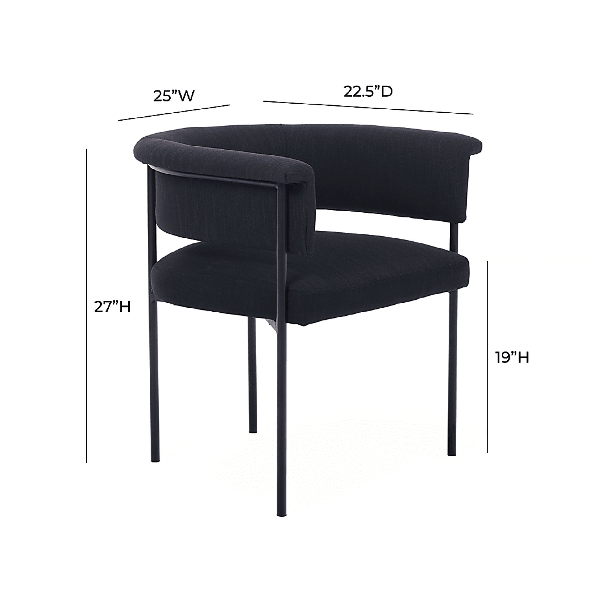 Fermanagh Black Arm Chair - Image 7