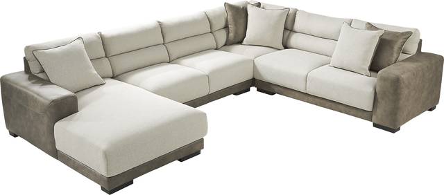 Fermont Beige 7 Pc Sectional Living Room - Thumbnail - Image 3