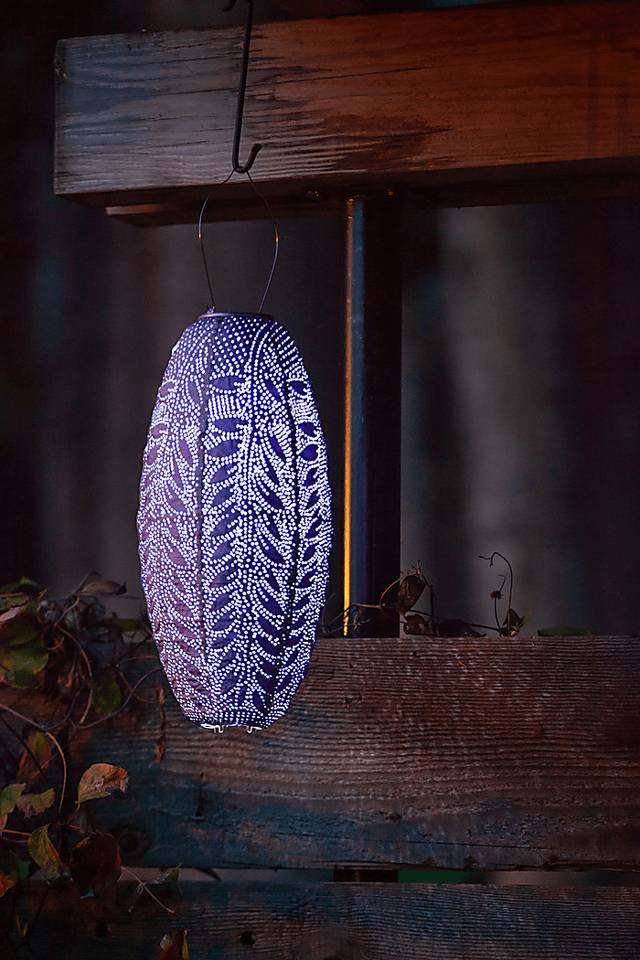 Fern Glow Purple Outdoor Solar Lantern - Thumbnail - Image 5