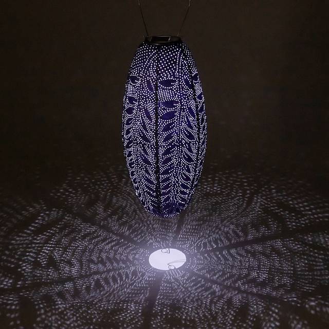 Fern Glow Purple Outdoor Solar Lantern - Thumbnail - Image 6
