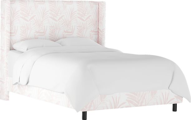 Fern Grove Pink King Upholstered Bed