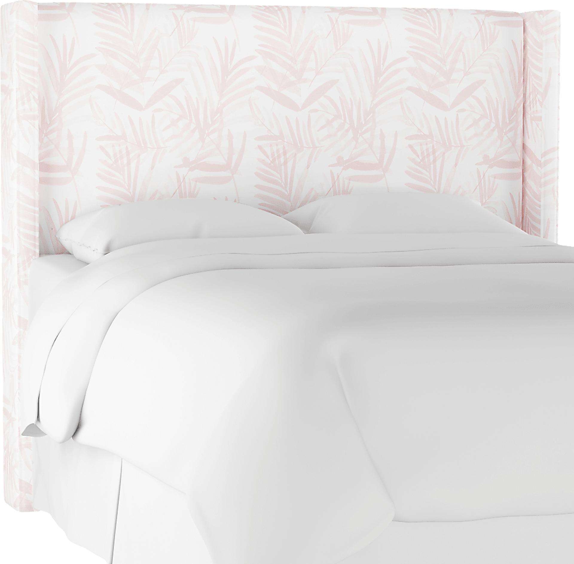 Fern Grove Pink Queen Upholstered Headboard