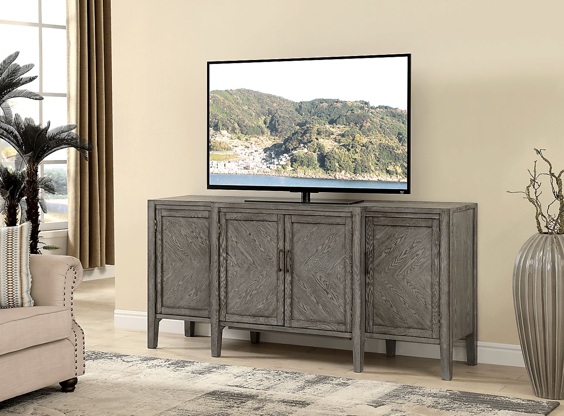 Fernco Gray Credenza - Image 5