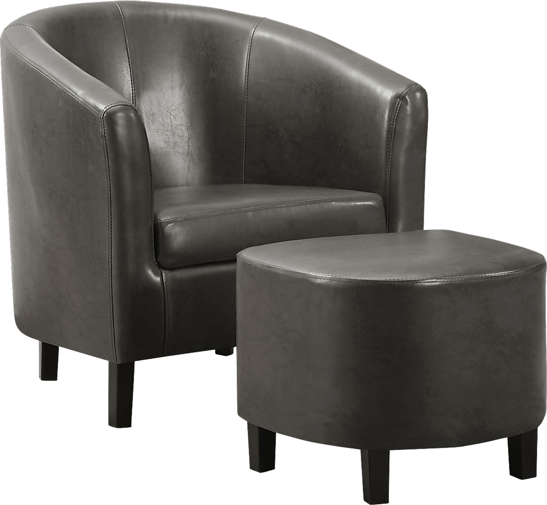 Ferncroft Gray Accent Chair & Ottoman - Image 1