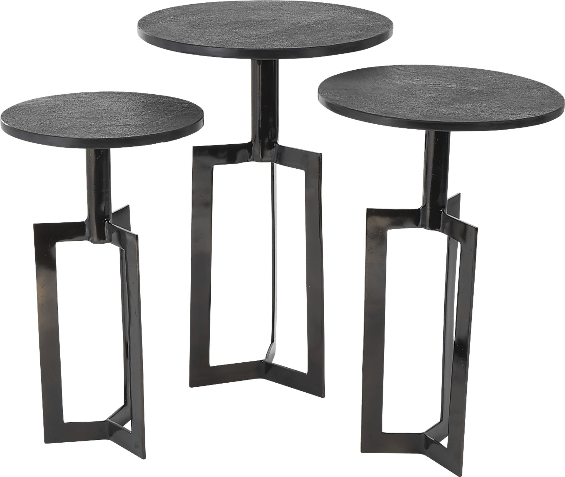 Ferni Black Accent Tables, Set of 3 - Image 1
