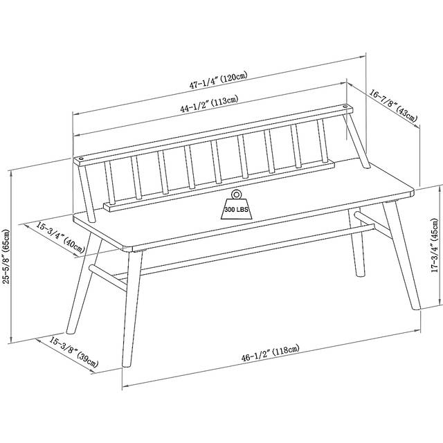 Fernndale Walnut Bench - Thumbnail - Image 4