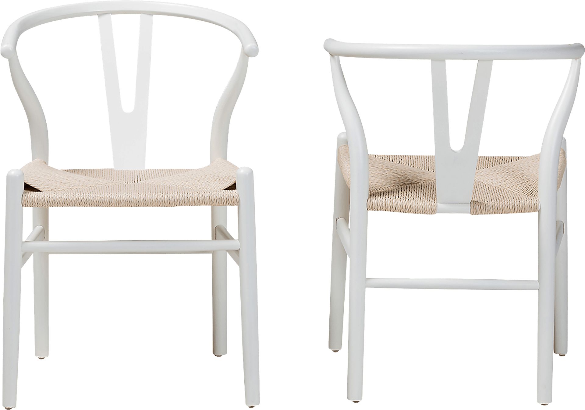 Fertell White Arm Chair, Set of 2 - Image 4