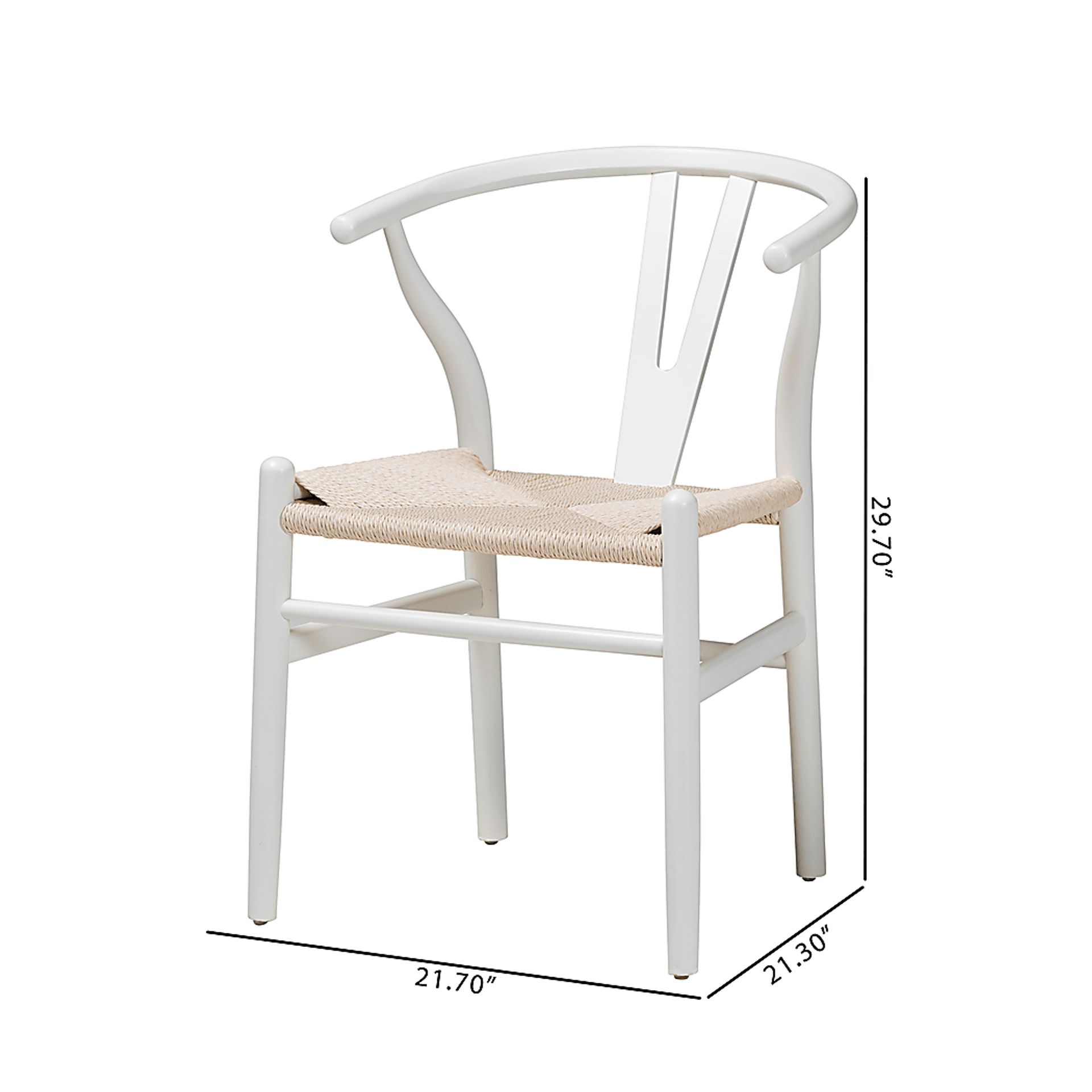Fertell White Arm Chair, Set of 2 - Image 9