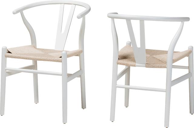 Fertell White Arm Chair, Set of 2 - Thumbnail - Image 1
