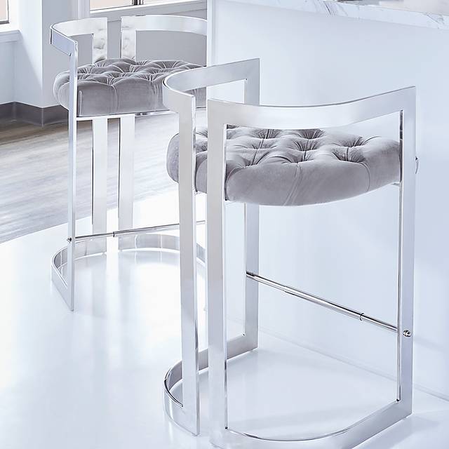 Fessenden Gray Counter Stool - Thumbnail - Image 2