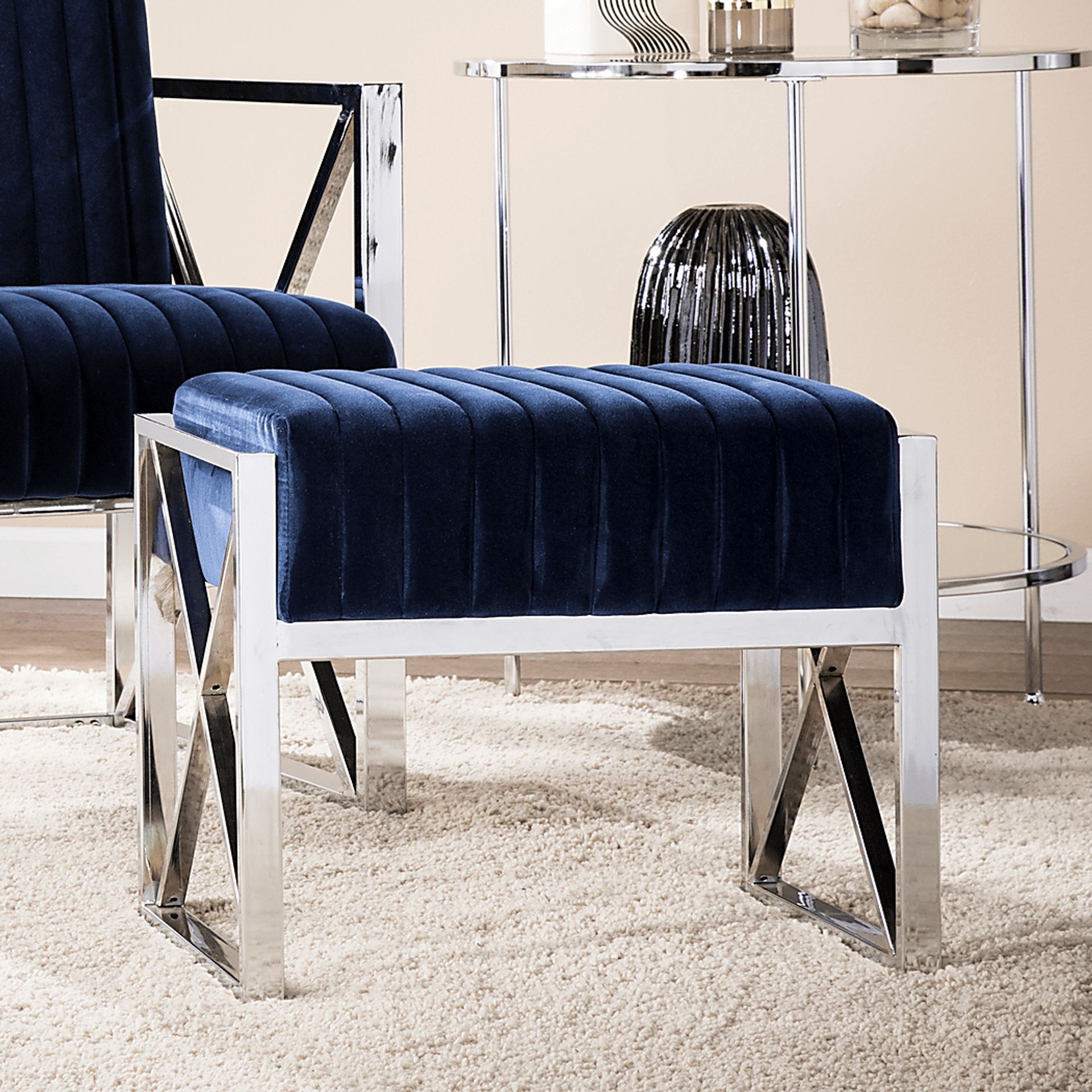 Fetteressa Blue Ottoman - Image 2