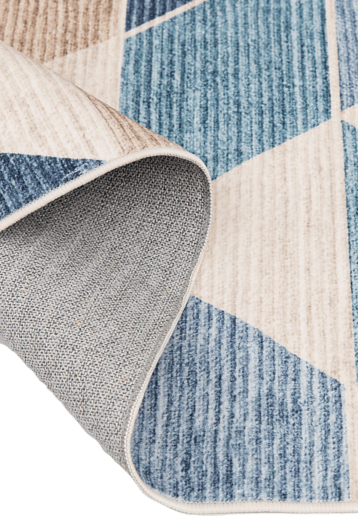 Fetterolf Blue Polyester Fabric Rug | Rooms to Go
