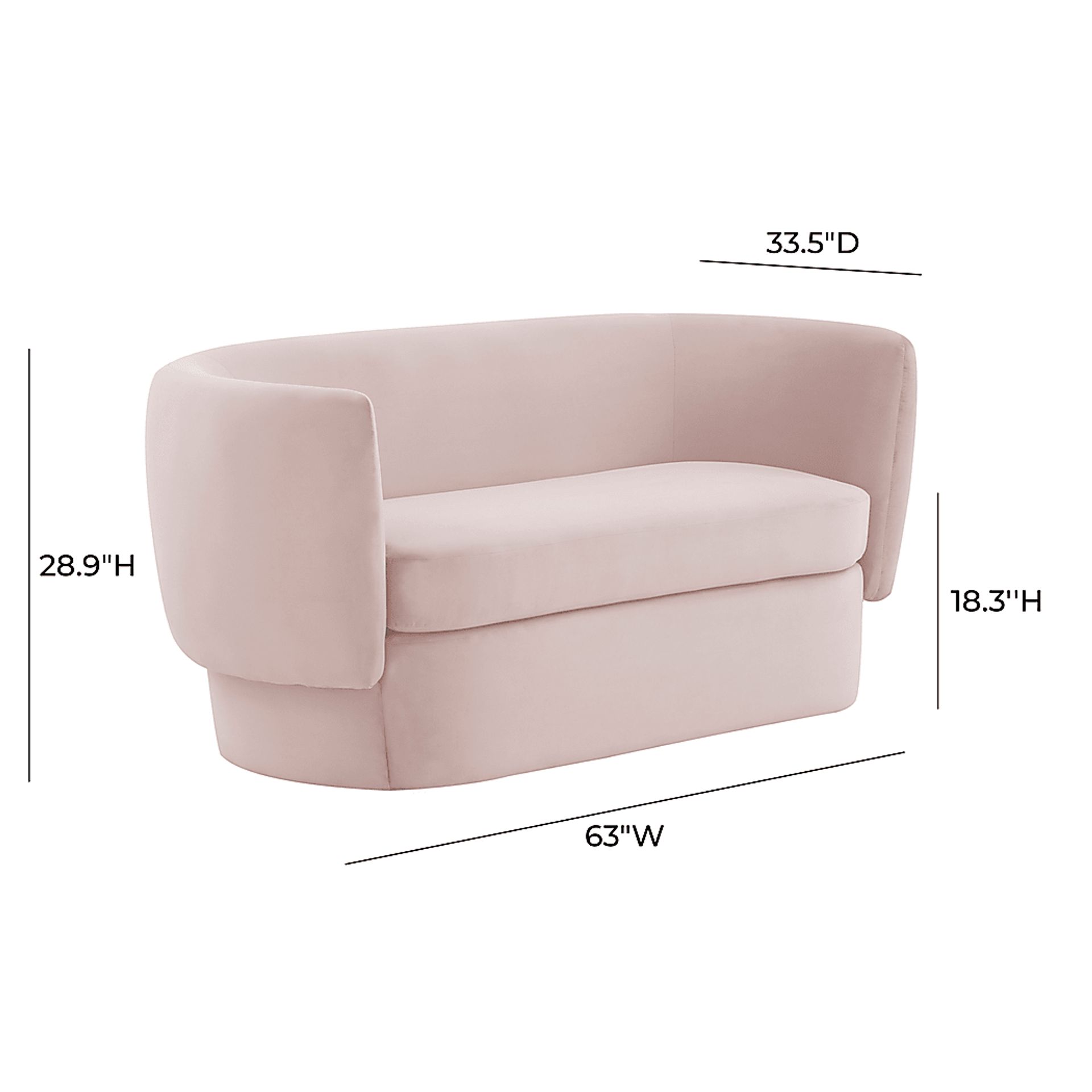 Fiaba Blush Loveseat - Image 6