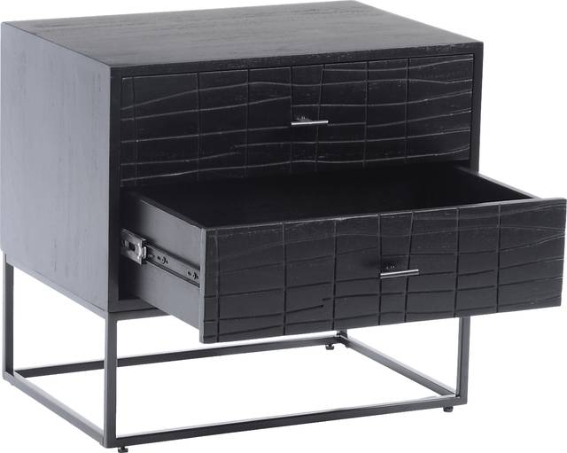 Fichett Black Nightstand - Thumbnail - Image 3