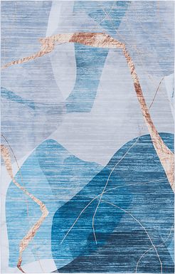 Fician Blue/Gold 6' x 9' Rug