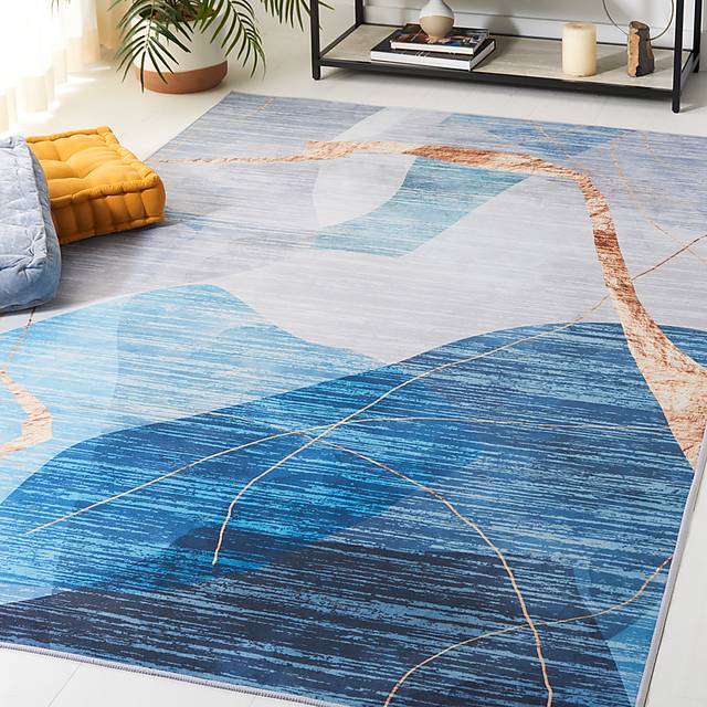 Fician Blue/Gold 8' x 10' Rug - Thumbnail - Image 2